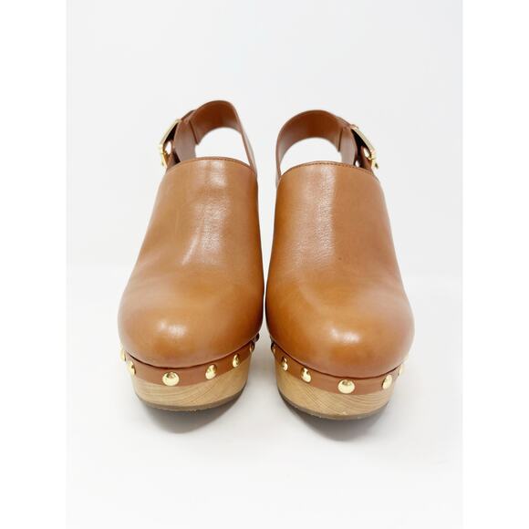 MICHAEL Michael Kors Beatrice Brown Platform Slingback Clog Heels SZ 8 - Picture 4 of 15